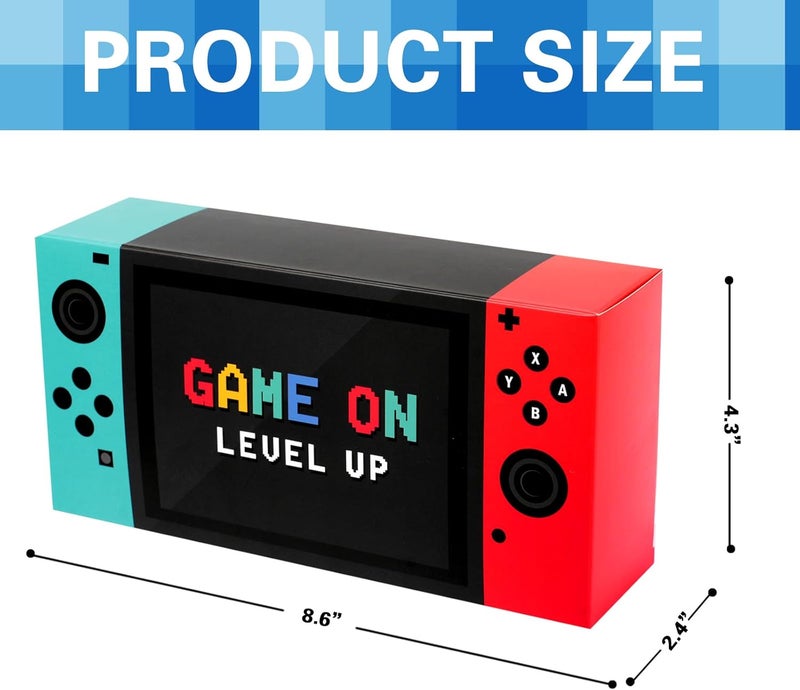 JOARHONAL صناديق هدايا حفلة ألعاب الفيديو - 12 قطعة من هدايا موضوع لعبة على شكل صناديق للأطفال الأولاد لوازم حفلة عيد ميلاد ألعاب الفيديو أكياس حلوى زينة حفلة اللاعبين - Image 3