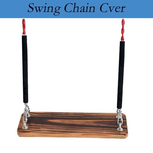 RddenIy Swing Chain Cover, 2 Pcs Swing Chain Cover Grip Sleeve for Playground Swingset Accessories or Porch Swings Barrier Chain in Garden Backyard Patio Outdoor or Chain Sleeve Winch Rope Protector (Black) - Image 5