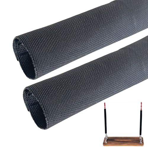 RddenIy Swing Chain Cover, 2 Pcs Swing Chain Cover Grip Sleeve for Playground Swingset Accessories or Porch Swings Barrier Chain in Garden Backyard Patio Outdoor or Chain Sleeve Winch Rope Protector (Black) - Image 1