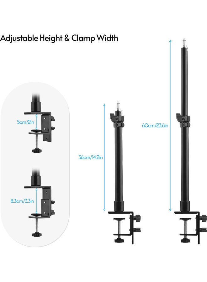 NIBEMINENT 360 Degree Rotatable Aluminum Alloy Ball Head Mount for Camera Camcorder Tripod Black  - Image 4