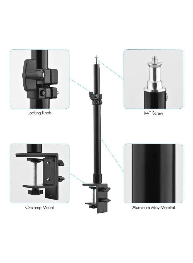 NIBEMINENT 360 Degree Rotatable Aluminum Alloy Ball Head Mount for Camera Camcorder Tripod Black  - Image 2
