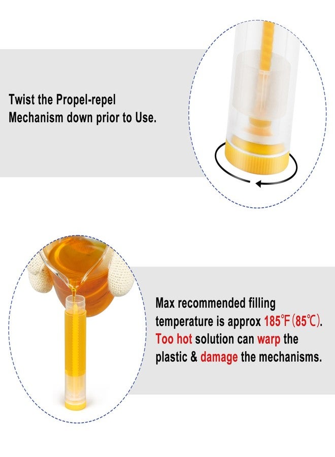 LotFancy Lip Balm Tubes, 60 Empty, 5.5ml, Clear Plastic Containers with 4 Color Caps, BPA Free, Leak Free, Refillable (Yellow White Blue Red) - Image 4