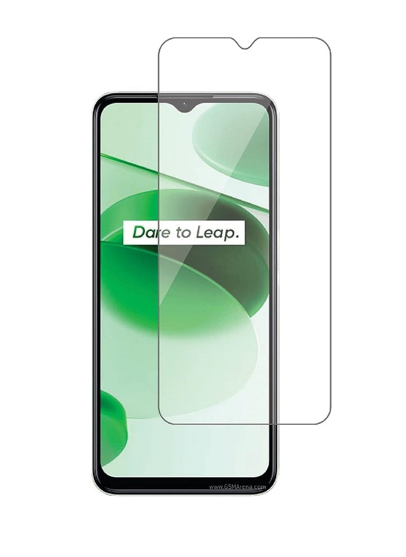 Super Tempered Glass Screen Protector Clear Designed For Realme C35 Full Screen Coverage And Bubble Free - Image 1