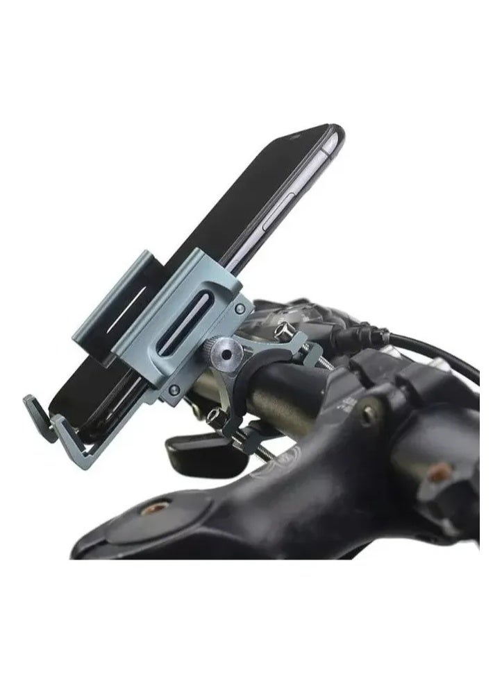 جي يو بي حامل موبايل معدني مقاوم للماء وقابل  درجة للدراجات – تثبيت قوي وآمن للمقود - Image 3