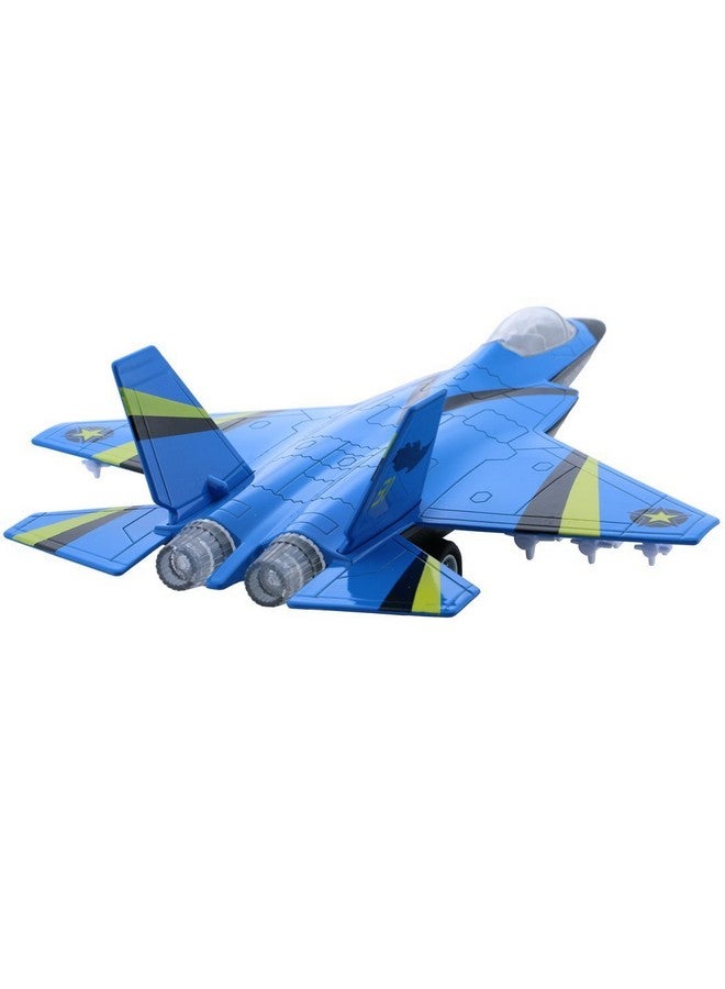HSOMiD Alloy Planes/Airplane/Aircraft Toy with Pull Back Stealth Bombers and Fighter Planes Black (Blue) - Image 4
