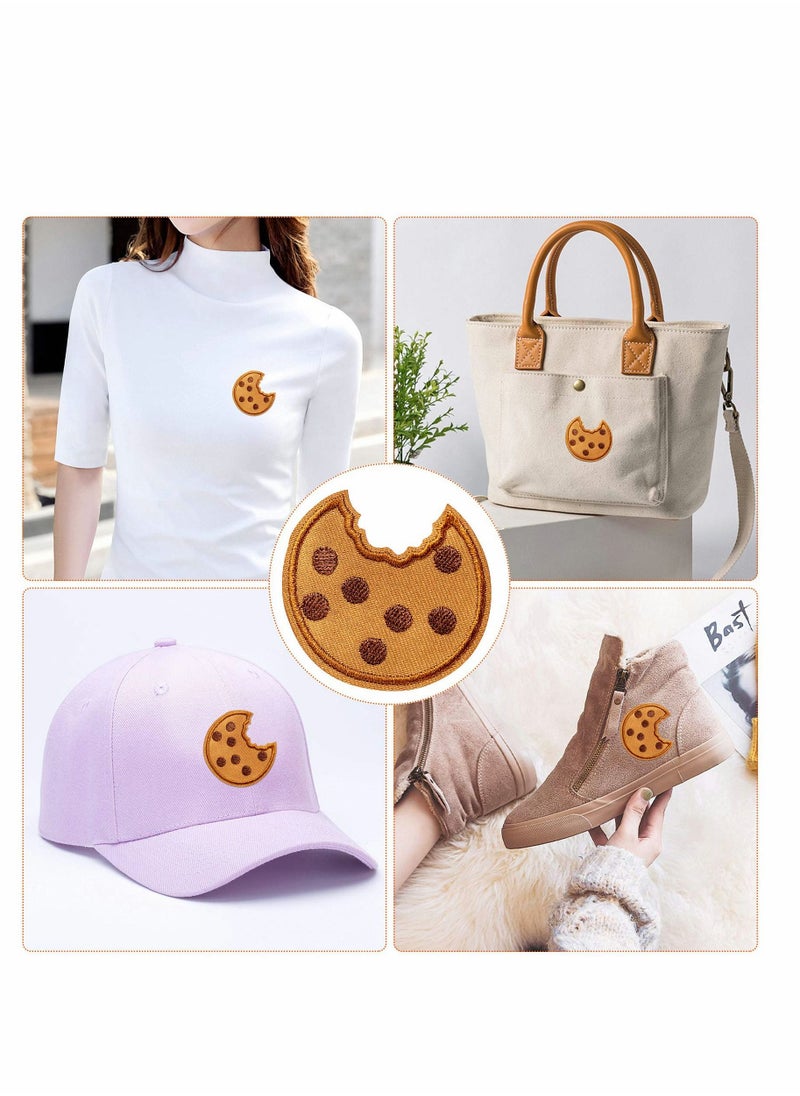 Y&D Cookie Embroidered Patches for Clothing, Cute Iron on Stickers Suitable Hair Ring T-Shirt Dress Hat Pants Shoes Curtain  - Image 2