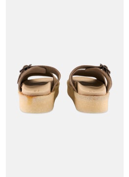 clarks Women Standard Crepe Slide Slip On Sandals, Beige  - Image 2