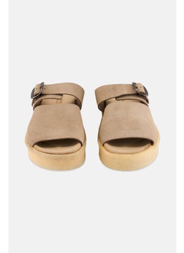 clarks Women Standard Crepe Slide Slip On Sandals, Beige  - Image 4