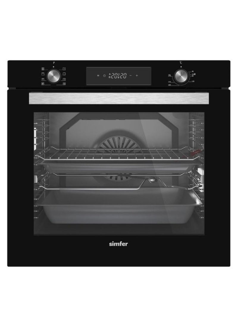 فرن بلت ان 60 سم - زجاج اسود