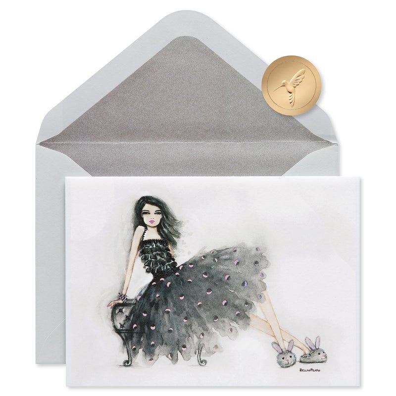 Papyrus Birthday Card for Her - Designed by Bella Pilar (Bunny Slipper Girl) - Image 1