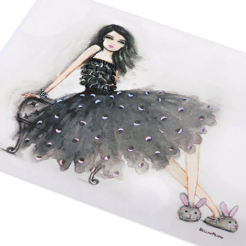 Papyrus Birthday Card for Her - Designed by Bella Pilar (Bunny Slipper Girl) - Image 5