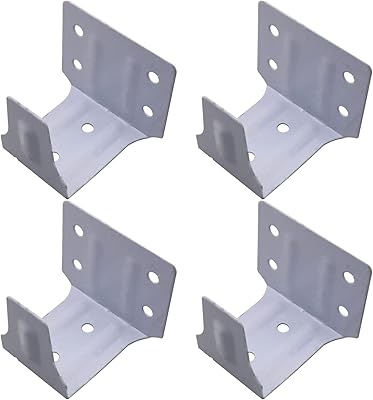 MEETOOT Center Support Brackets 4pcs Window Blinds Headrail Brackets Mini White Iron Blind Mounting Brackets for 2" Low - Image 1