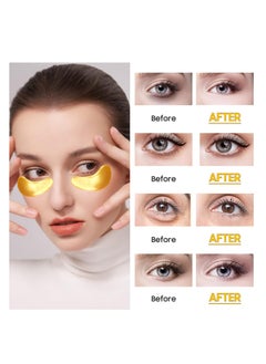 Adofect Adofect Collagen Powder Eye Mask 29 Pairs Gold Under Eye Gel Pads, Hyaluronic Acid Under Eye Mask Gel Patches for Puffy Eye Reducing Dark Circles, Eye Bags, Wrinkle, Refresh Your Eyes, Gold  - Image 3