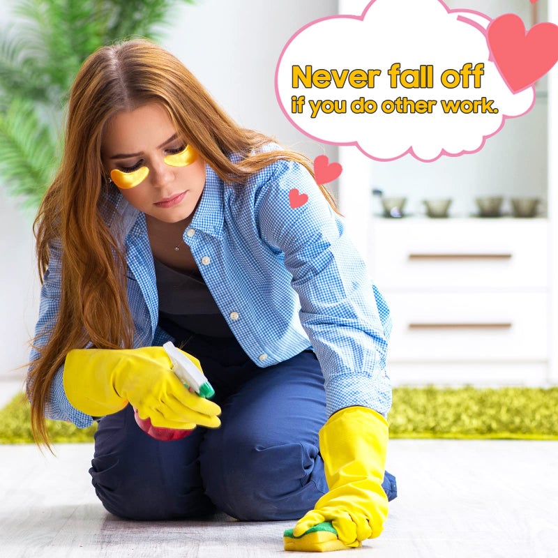 Adofect Collagen Powder Eye Mask 30 Pairs Gold Under Eye Gel Pads, Hyaluronic Acid Under Eye Mask Gel Patches for Puffy Eye Reducing Dark Circles, Eye Bags, Wrinkle, Refresh Your Eyes, Gold - Image 5