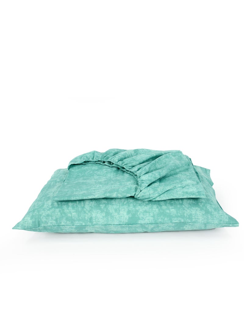 Relax Random Dye Fitted Sheet Set - Mint Green