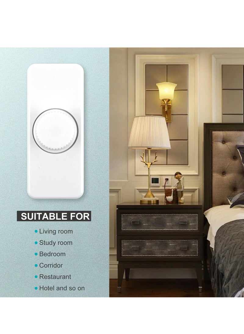 SYOSI - LED Dimmer Inline LED Dimmer Switch 1 Gang 220V-240V Trailing Edge Dimmer Full Range Rotary Dimmer Switch for 3 100W Dimmable LED Incandescent Halogen Bulbs for Table Lamp Floor Lamp White - Image 1