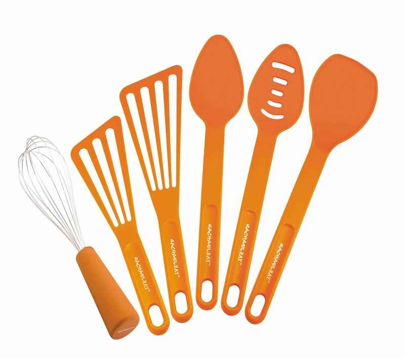 Rachael Ray Gadgets Utensil Kitchen Cooking Tools Set, 6 Piece, Orange - Image 1