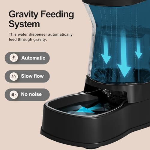 Gardner Pet Automatic Dog Water Dispenser Gravity Stainless Steel Water Waterer Feeder 100 BPAFree Large Capacity Water Feeding Bowls for Medium LargeSized Dogs Cats Other Pets 1 Gallon - Image 3