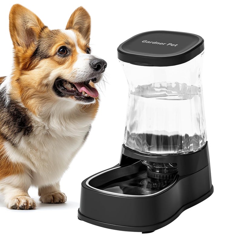 Gardner Pet Automatic Dog Water Dispenser Gravity Stainless Steel Water Waterer Feeder 100 BPAFree Large Capacity Water Feeding Bowls for Medium LargeSized Dogs Cats Other Pets 1 Gallon - Image 2