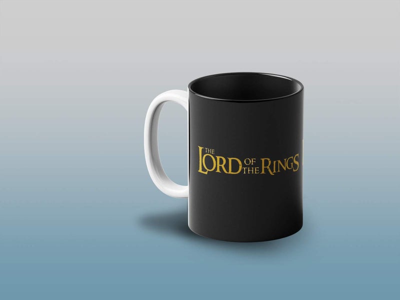 Prink The Lord of The Rings Black Coffee Mug with Print | Printed Coffee Mug | The Return of The Kings Printed Coffee Mugs | Gift for Coffee Lovers | 330ml, Microwave & Dishwasher Safe - Image 2