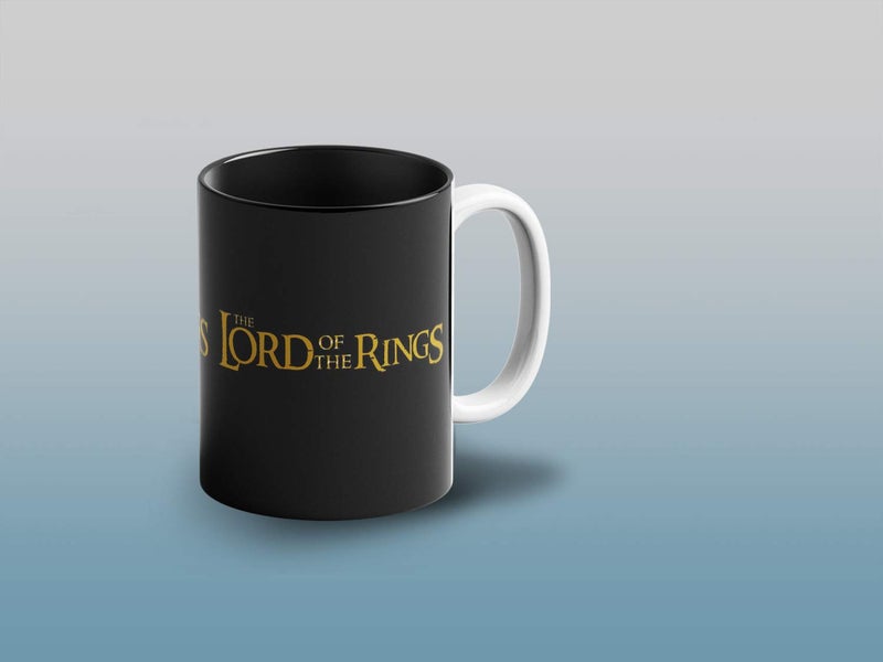 Prink The Lord of The Rings Black Coffee Mug with Print | Printed Coffee Mug | The Return of The Kings Printed Coffee Mugs | Gift for Coffee Lovers | 330ml, Microwave & Dishwasher Safe - Image 3