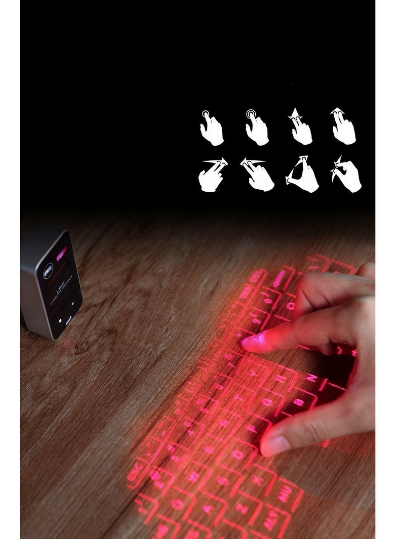 Wireless Laser Projection Keyboard – Portable Bluetooth Virtual Keyboard & Mouse Combo, Compatible with Smartphone, Tablet, PC, Laptop – Compact Pocket-Size Keyboard for Travel & Office - Image 3