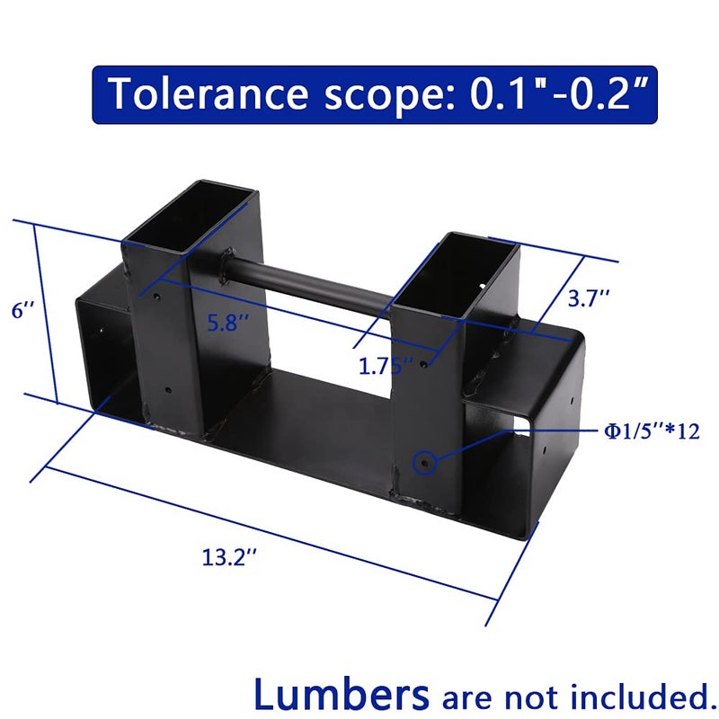 MOFEEZ Outdoor Firewood Log Storage Rack Bracket Kit,Fireplace Wood Storage Holder-Adjustable to Any Length - Image 2