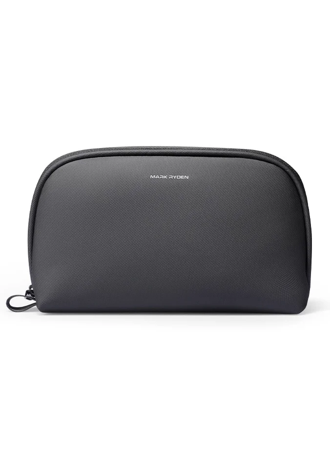 MARK RYDEN MARK RYDEN MR-63 Black Digital Organizer Bag Compact Travel Gadget Pouch, Multi-Pocket Oxford with YKK Zipper &amp; Water-Repellent Fabric – 22×13×6 cm