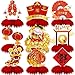9 Pieces Chinese New Year Party Decorations Year of the Horse Table Centerpieces 2026 Lunar New Year Honeycomb Centerpieces for New Years Eve Party Supplies - Image 2