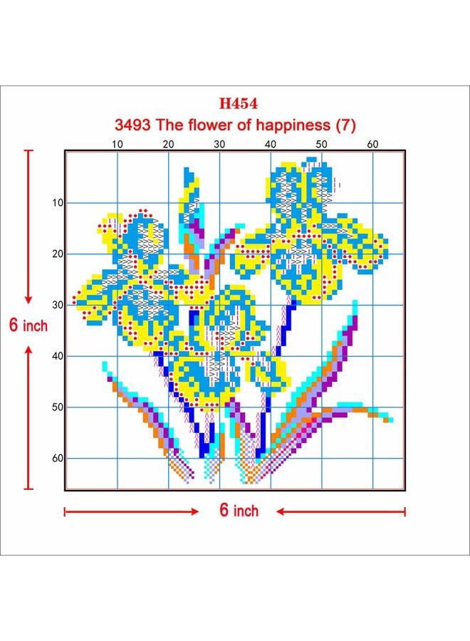 ITSTITCH Printed Cross Stitch Kits 11CT 8X8 inch 100% Cotton Holiday Gift DIY Embroidery Starter Kits Easy Patterns Embroidery for Adults Crafts DMC Stamped Cross-Stitch Supplies Needlework Violet Flowers - Image 4