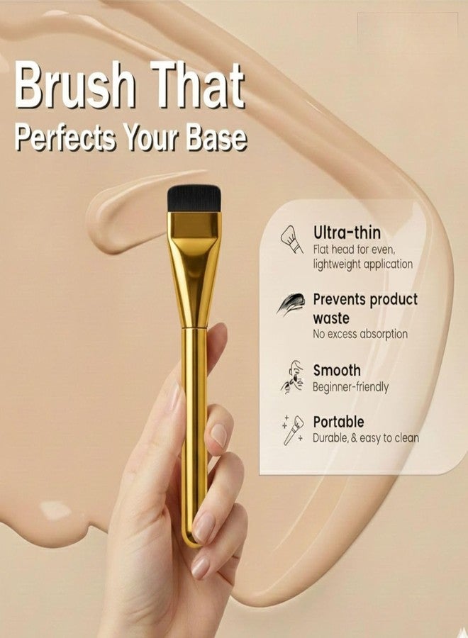 Lobe Miracle Ultra Thin Foundation Brush with Soft Dense Bristles, for Liquid Makeup, BB Cream & Facial Mask, Cruelty Free - Image 3