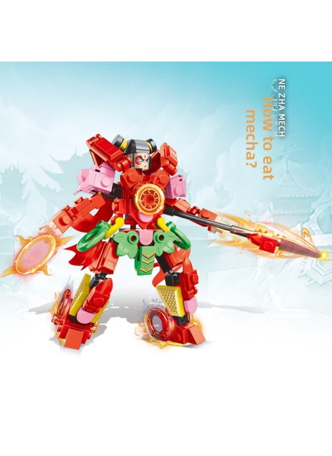 Generic - Version Of Westward Journey Mecha Monkey King Compatible Lego Children's Small Particle Assembled Toy Puzzle Boy Gift-Color:West Tour Mecha, 1 Set Of 4 Boxes - Image 1