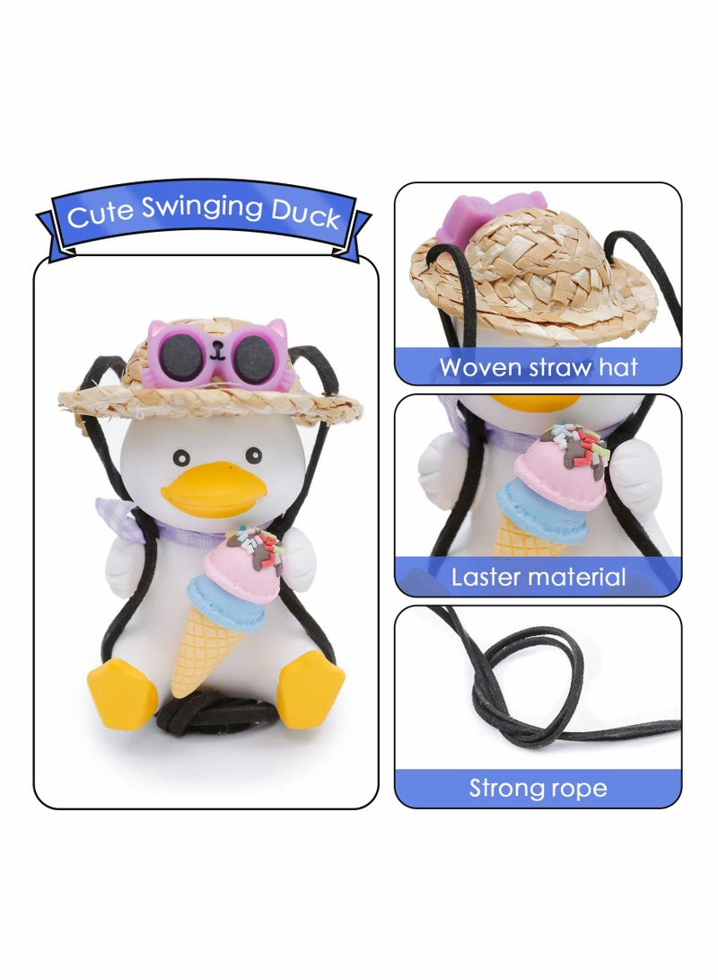 Excefore Cute Swing Duck Car Pendant Interior Rearview Mirrors Charms Ornament Room Decor for Home Indoor - Image 5