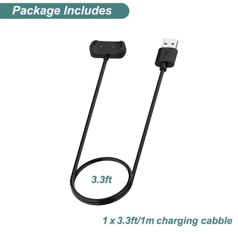 LENOK Charger Cable for Amazfit GTS 2, GTS 2 Mini, GTS 2e, GTR 2, GTR 2e, GTS 4 Mini, T-Rex Pro, Bip 3, Bip U, Zepp E/Z, USB Charging Cable Dock Cord Smartwatch Accessories (1 M) - Image 4