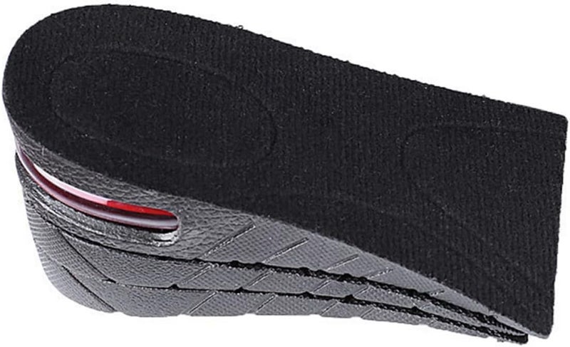 cheekyglo 1 Pair for Unisex Shoes Invisible Heel Leg Heightening Black Inserts Length Increase Insoles Elevator Discrepancies Pad Achilles Cushion Half Lift Increasing Support Heels - Image 1