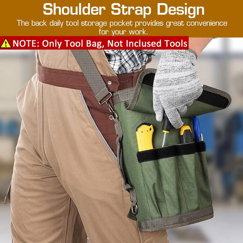 Serplex Tool Bag Tools Storage Bag Portable Roll Up Multi Compartment Tools Bag with Detachable Zipper Pouch Tool Organizer Bag with Handle Tool Bag for Technicians MechanicsNo Tools - Image 4