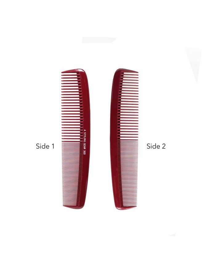 Styling Gear 300 Large Comb 8.5 In. Specialty Hair Styling Cutting Master Barber Stylist Combs Burgundy 1 Pc. - Image 5