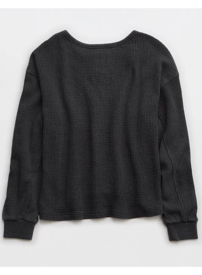 Aerie Aerie Waffle Henley Shirt
