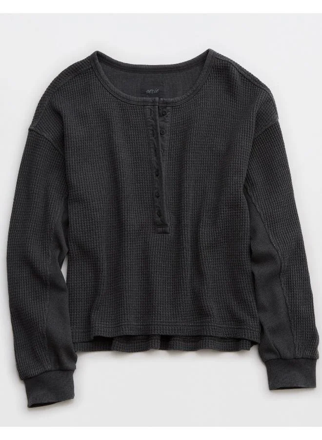 Aerie Aerie Waffle Henley Shirt