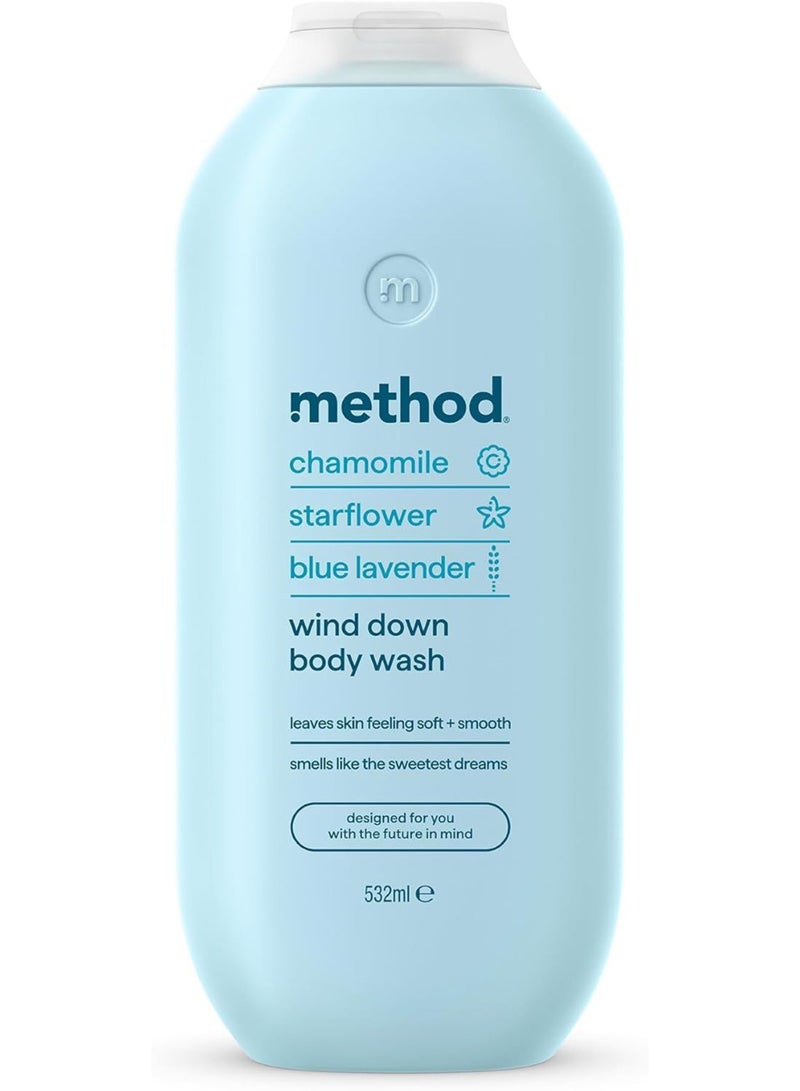 ميثود جل استحمام للجسم ويند داون برائحة البابونج وزهرة النجمة والخزامى الأزرق 532 مل - Image 1