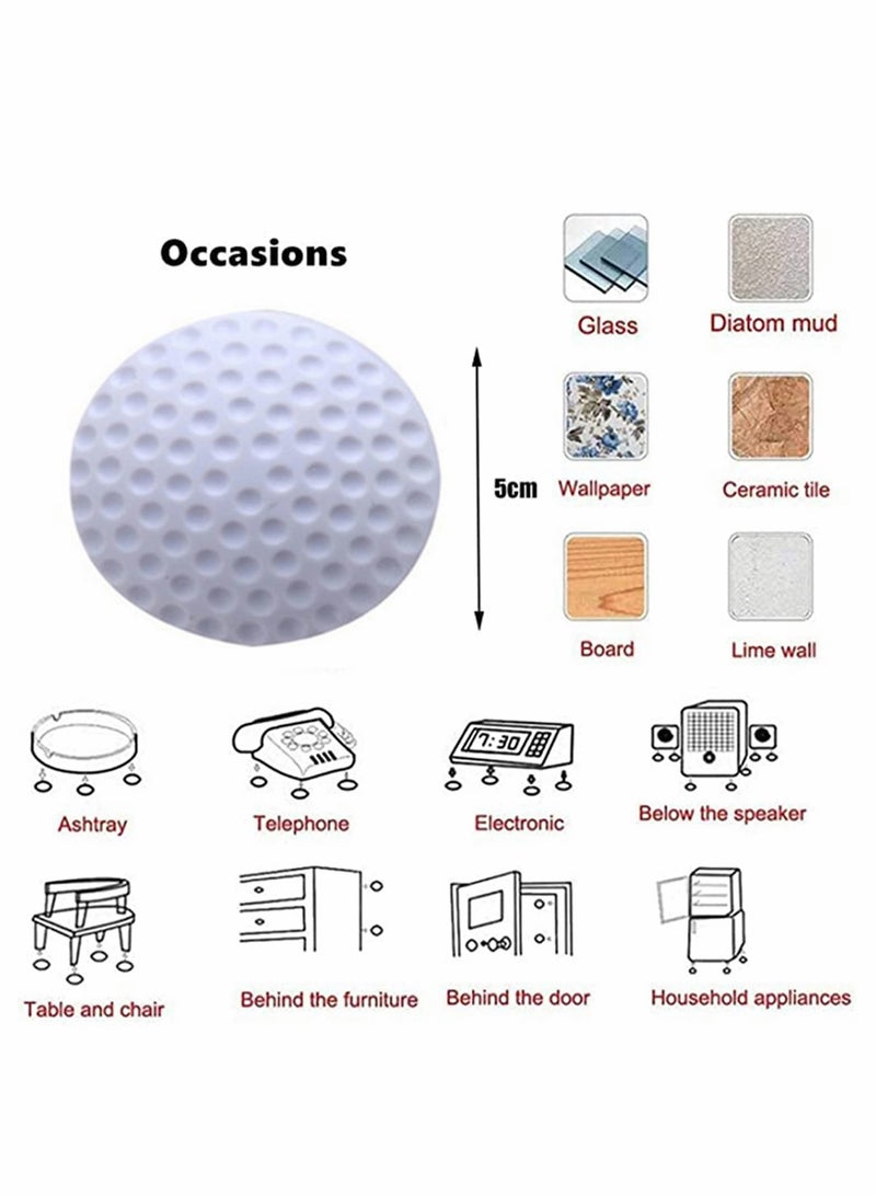 KASTWAVE Door Handle Bumper, Self-Adhesive Wall Protector, Door Knob Wall Shield Rubber Buffer Crash Pads Door Stoppers, for Furniture Crafts Glass Table,6 Piece - Image 3