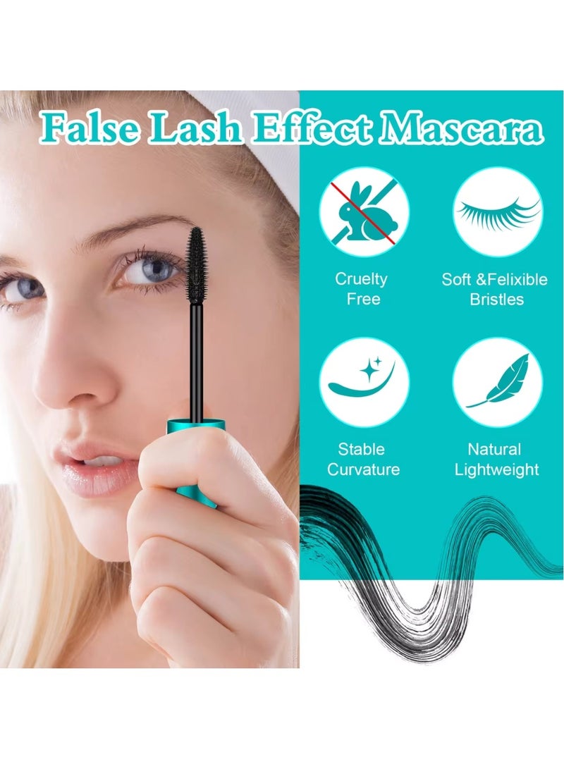 IKZEE False Lash Effect Mascara Black Liquid Eyelash Extensions Mascara Volume and Long Waterproof Smudge Proof Enhance Eye Mascara Liquid Lash Extension Black Mascara Stunning Eye Soft Flexible Wand - Image 2