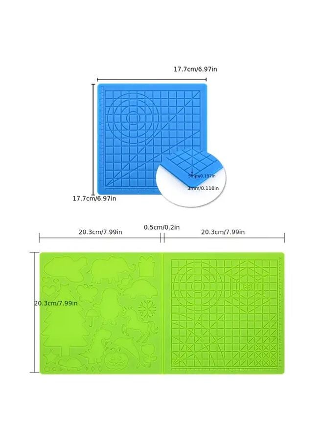 جرين بلس سجادة الطباعة ثلاثية الأبعاد من السيليكون مع أدوات الرسم وغطاءين للأصابع لملحقات القلم ثلاثي الأبعاد - Image 3