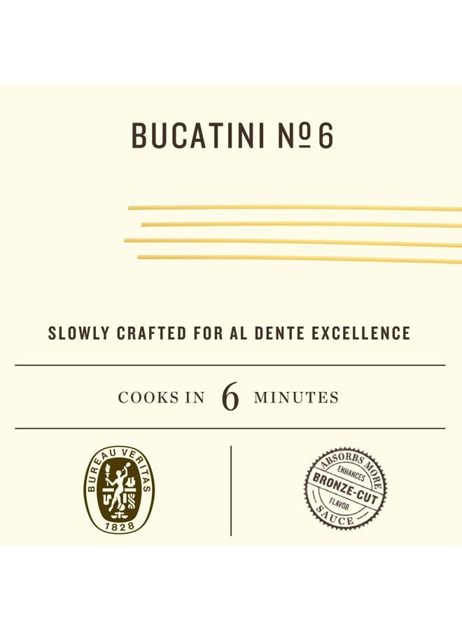 Rummo Bucatini Pasta N.6 - Bucatini Pasta Noodles, Dry Pasta, Durum Wheat Semolina Pasta, Bronze Cut, Imported from Italy - 16 Ounce (Pack of 1) - Image 3