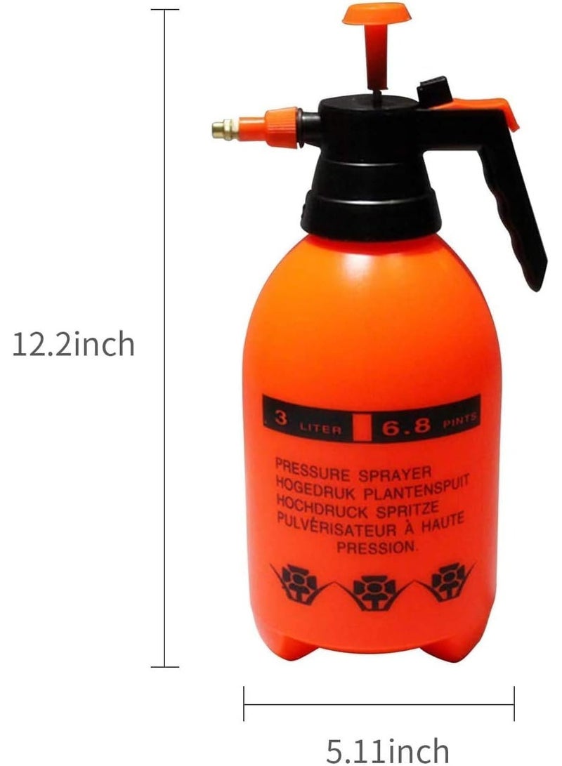 Festive Gallery Garden spray bottle Garden watering 3L Water Spray Bottle for Car Wash Pneumatic Automatic Sprayer Orange Bottle Watering Pot Garden Sprinkler plant growth 30x18x13 centimeter - Image 3