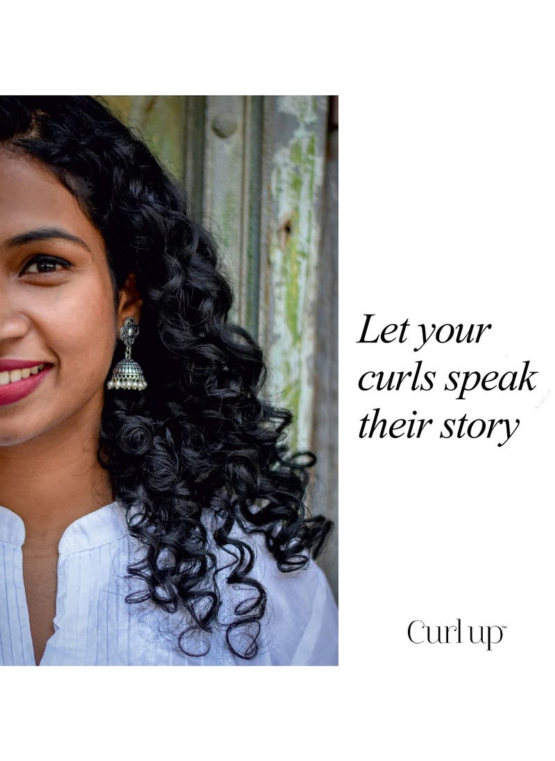 Curl Up Moisturising Curly Hair Shampoo for Dry Frizzy Wavy Curly Hair Sulphate Paraben Silicone Free 200ml  - Image 2