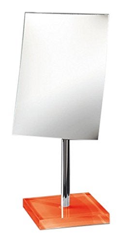 Gedy RA2018-67 Rainbow Pedestal 2.5X Magnifying Mirror, 5" L x 5.51" W, Orange - Image 3