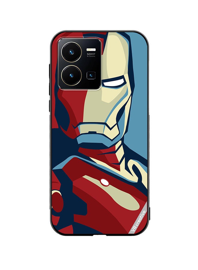 Protective Case Cover For Vivo Y35 Iron Man Red And Blue Design Multicolour