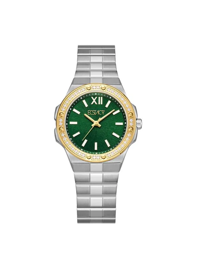 ECSTACY ECSTACY E24502-SBSHG Women's Analog Display Watch & Stainless Steel  Strap Silver
