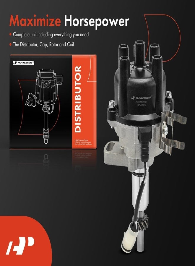 A-Premium Ignition Distributor with Module and Cap and Rotor Compatible with Toyota 4Runner 1984, Pickup 1982-1990, Celica 1982-1984, Corona 1982, 2.4L - Image 3